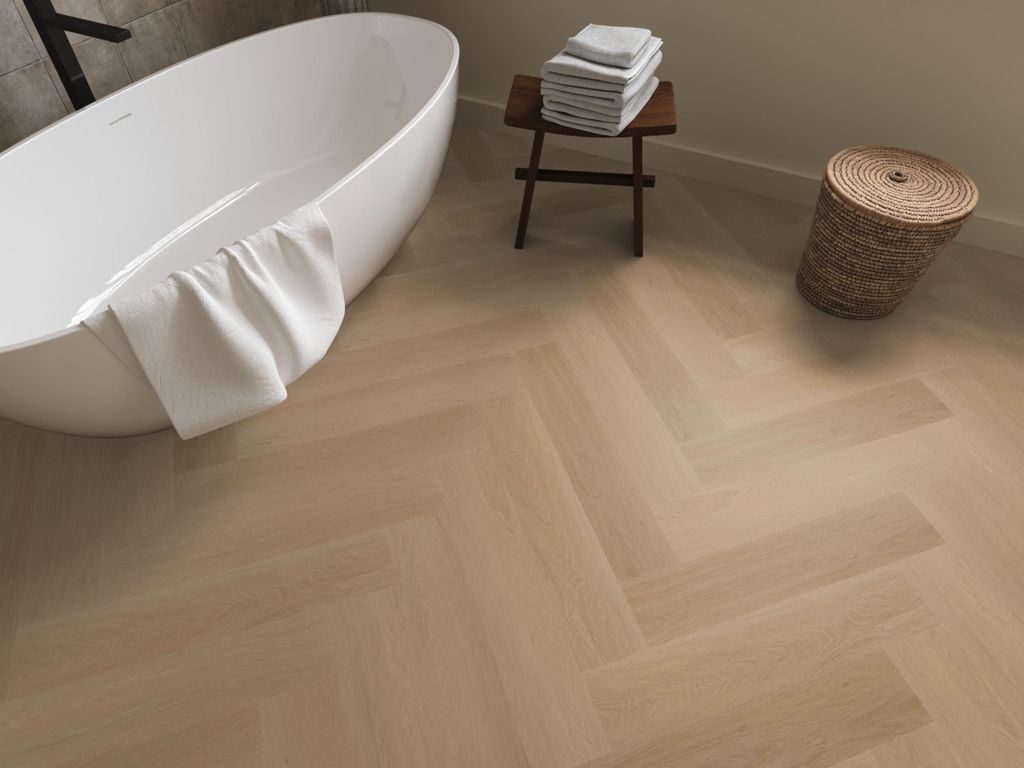 Ambiant Spigato Estino Dark oak pvc vloer in een interieur