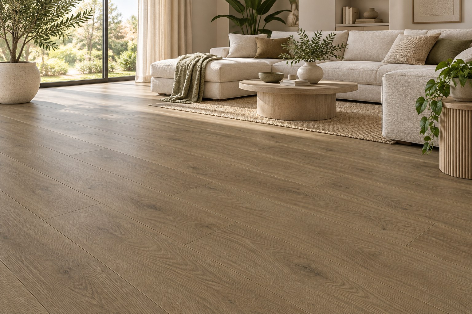 Impressie: Ambiant Marento Smoky pvc vloer in een interieur